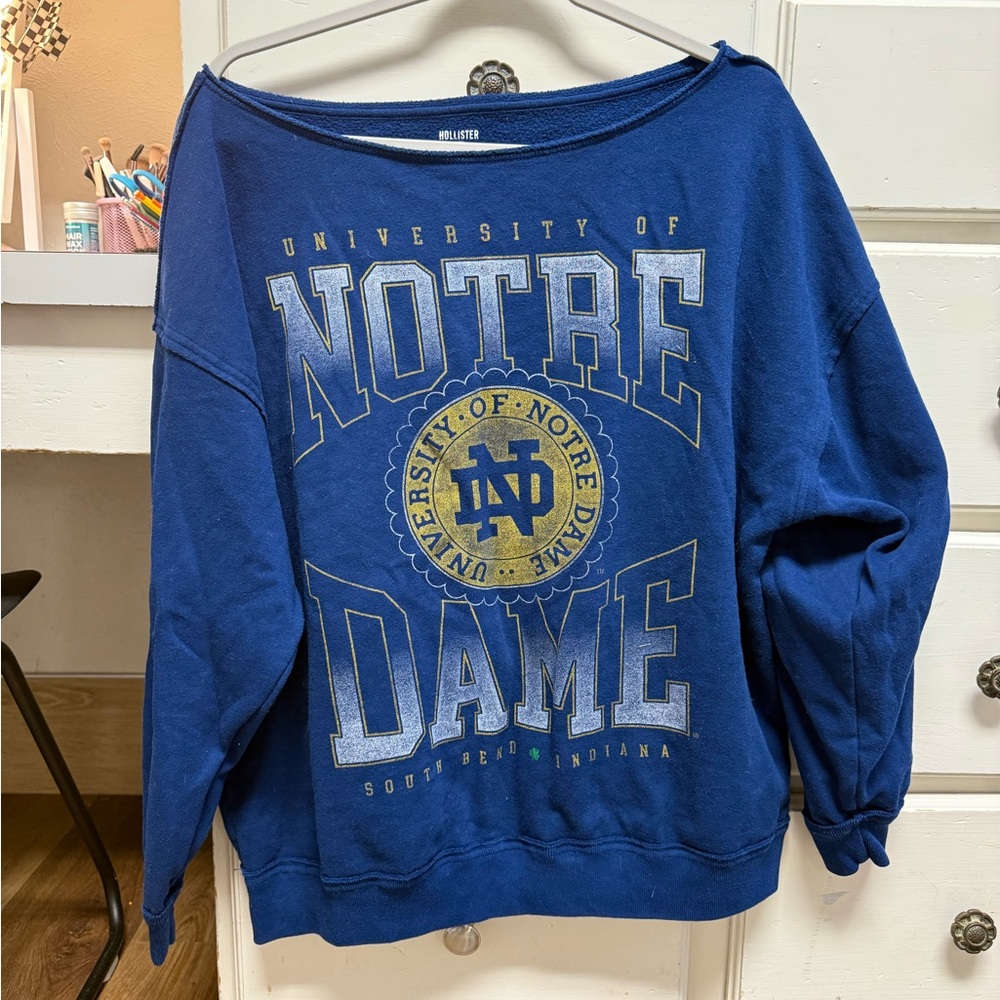 Hollister Blue Graphic Sweatshirt